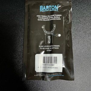 Barton Watch Band- COOL GREY TOP / BLACK BOTTOM | ELITE SILICONE- 22MM